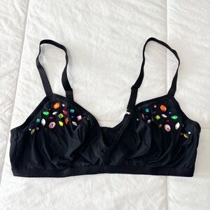 Savage x Fenty Unlined Gemstone Mesh Bralette Bra